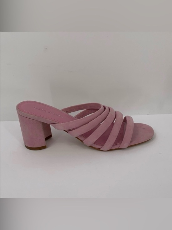 Marc Fisher Shoes - Marc Fisher Shire strappy slide sandal shoe mule heel pink purple suede block 8